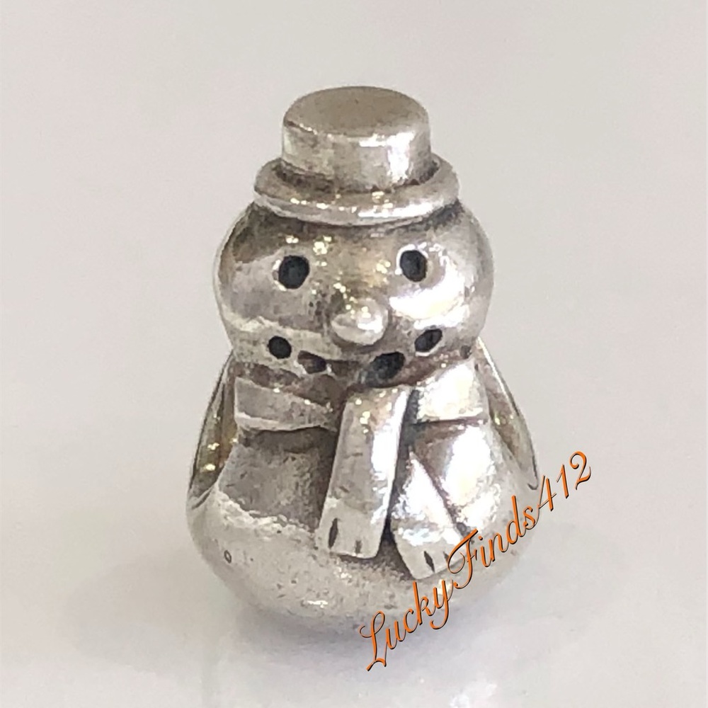 Authentic Pandora Snowman Charm Retired Pandora Christmas Holiday Charm